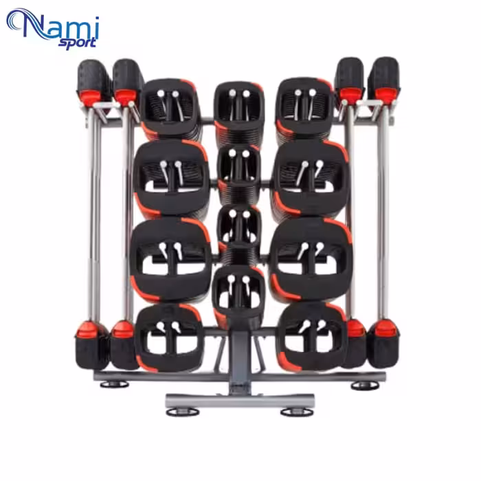رک هالتر و صفحه لزمیلز 6 تایی Barbell rack and plate Lesmills