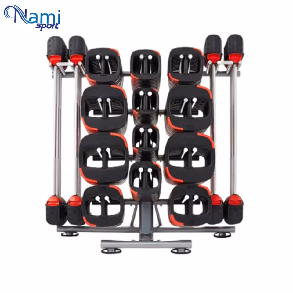 رک هالتر و صفحه لزمیلز 6 تایی Barbell rack and plate Lesmills