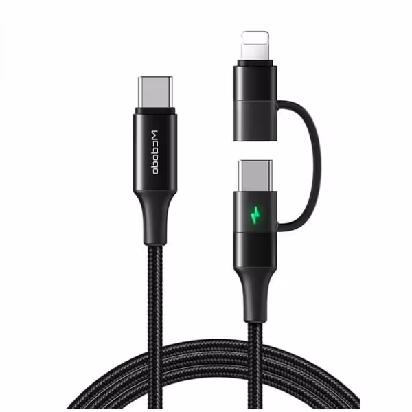 کابل تبدیل USB-C به لایتنینگ/USB-C مک دودو مدل CA-7120 طول 1.2 متر
