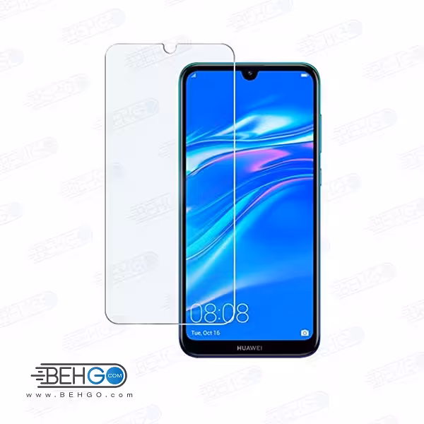 گلس y7 2019 بی رنگ و شفاف هواوی وای 7 2019 یا ,y7 2019 محافظ صفحه نمایش شیشه ای Glass Screen Protector huawei y7 prime 2019