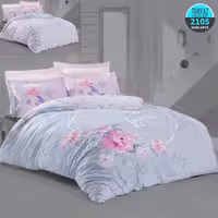 سرویس لحاف روتختی 2 نفره چاپی تنسل برند ترکاز(Turkaz) کد 2105
