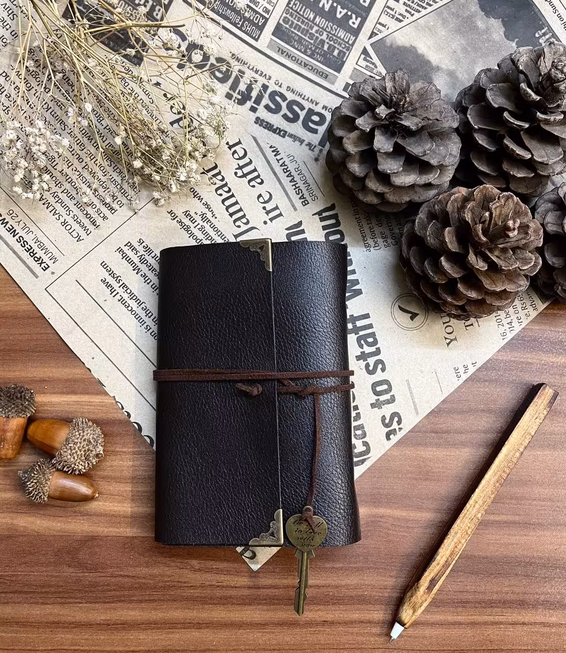 دفترچه دستساز چرمی 120 برگ