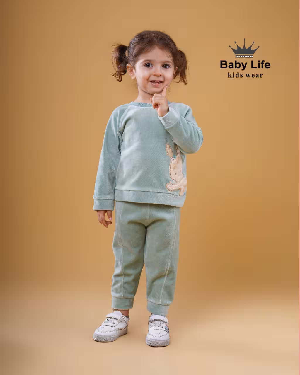 بلوز و شلوار مخمل طرح خرگوش