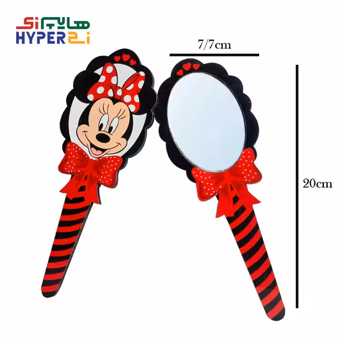 آینه دستی چوبی فانتزی دخترانه طرح میکی موس