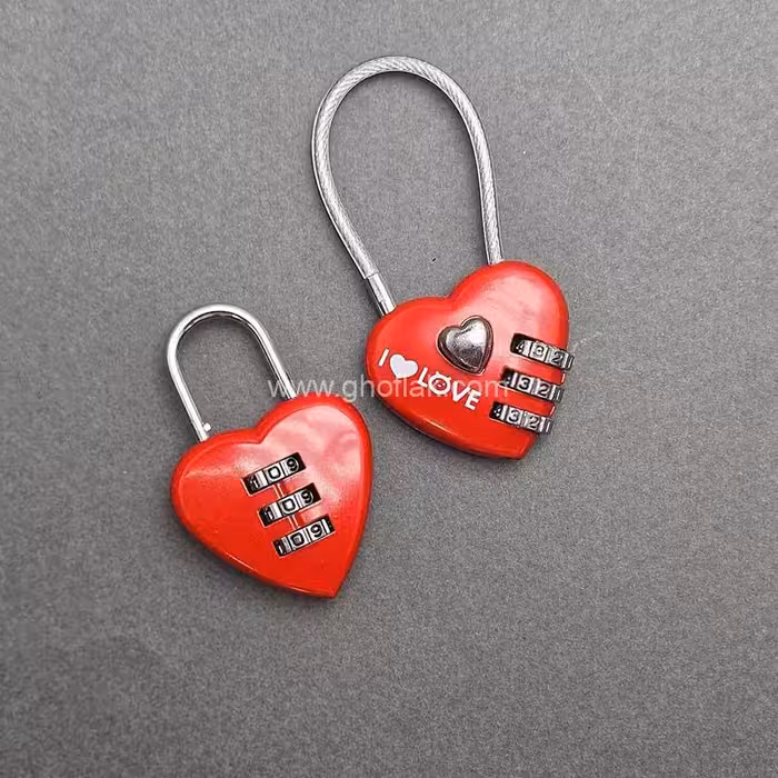 قفل آویز رمزی فانتزی مدل قلب