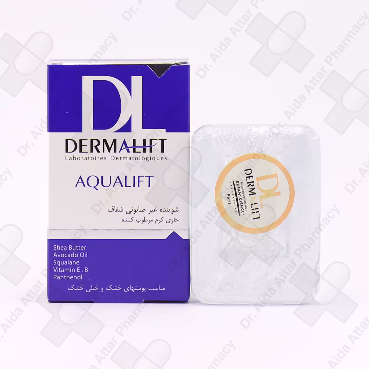 پن شفاف کرم دار آکوالیفت درمالیفت مناسب پوست های خشک و خیلی خشک 100 گرم