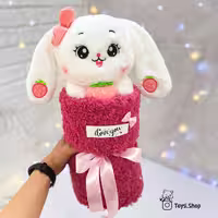 بوکت عروسک خرگوش توتفرنگی بدست