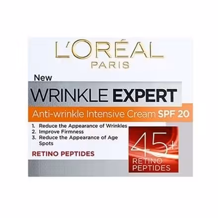 کرم روز ضد چروک رتینول 45 سال لورال Loreal مدل Wrinkle Expert حجم 50 میل