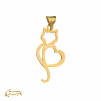 آویز گردنبند جواهری میکا طرح گربه طلا 18 عیار کد 06103970040