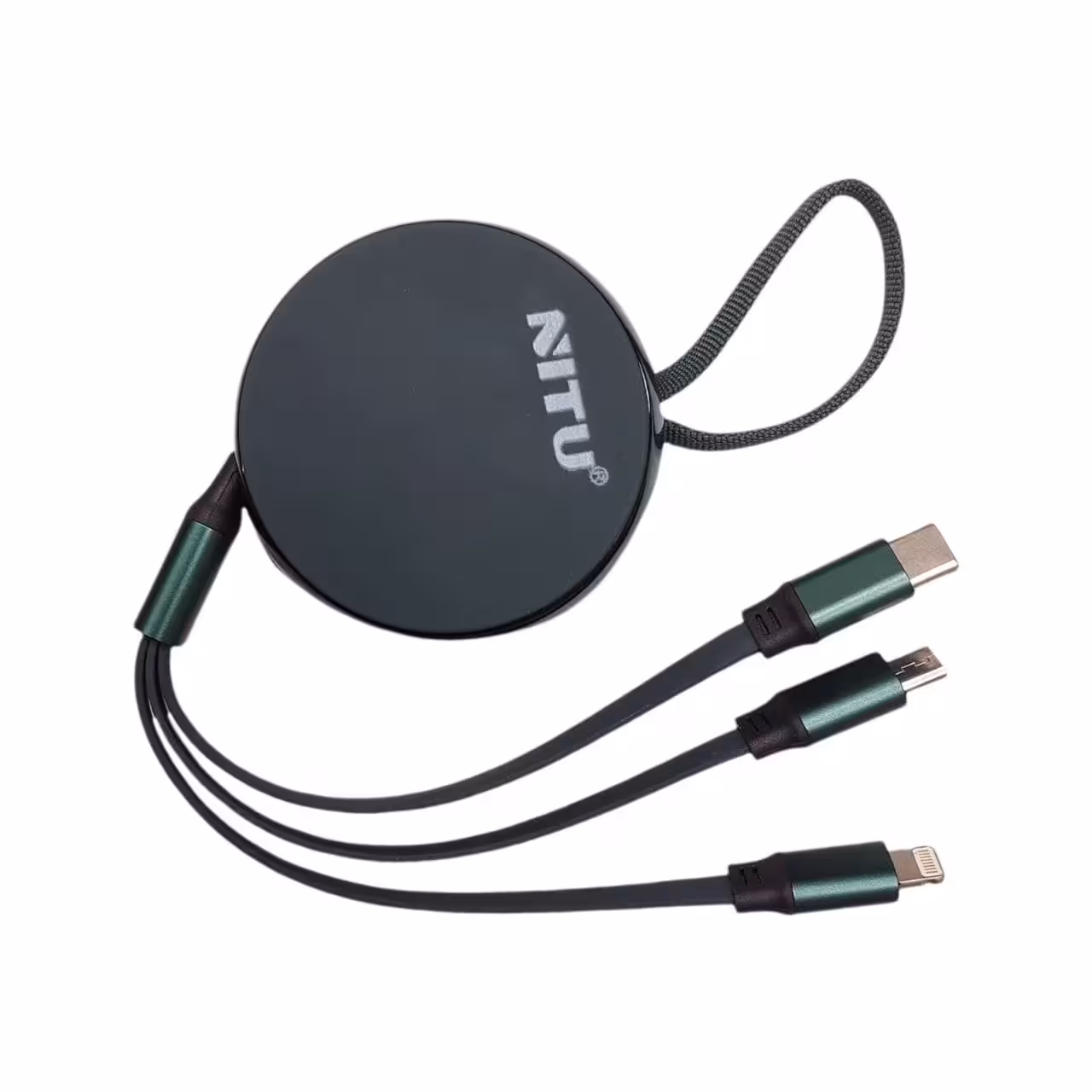 کابل جمع شونده 3کاره: لایتنینگ و میکرو و تایپسی نیتو NITU NT-UC090 طول 1.2متر