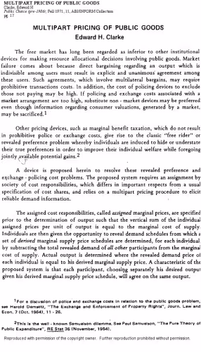 خرید و دانلود نسخه کامل کتاب Multipart Pricing of Public Goods