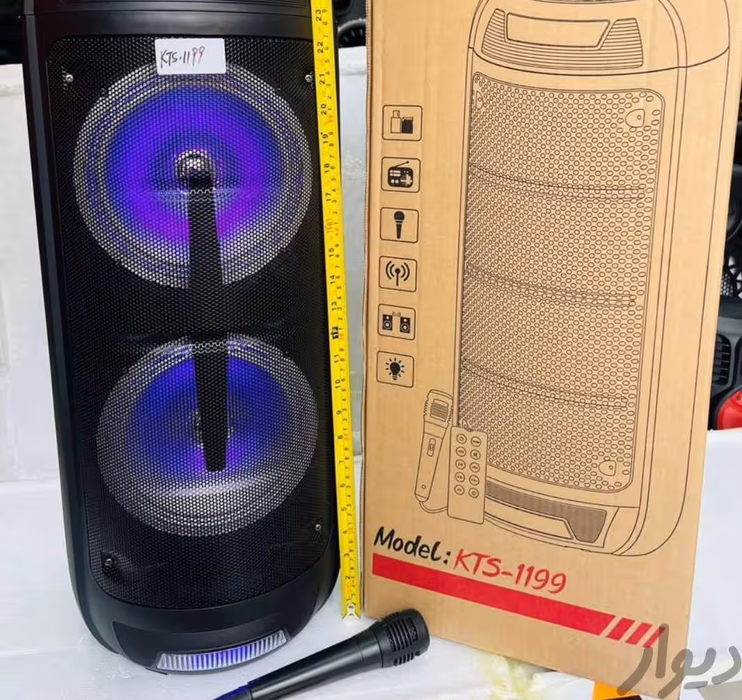     اسپیکر 1199 برند kts بلوتوثی و میکروفون دار