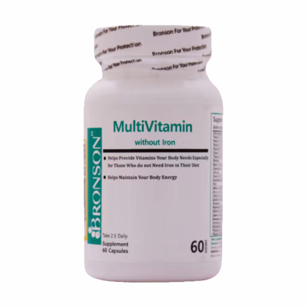 کپسول مولتی ویتامین بدون آهن برونسون 60 عدد | Bronson Therapeutic Formula