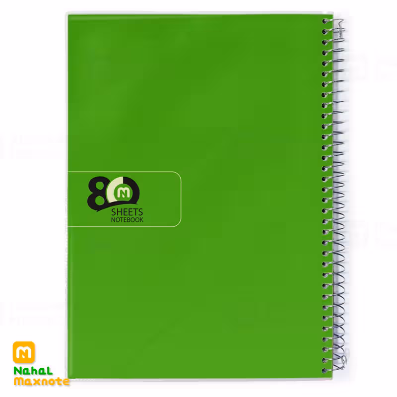 دفتر 80 برگ سیمی طلقی تک رنگ کد 3815.طرح 5