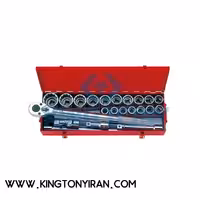 6023MR – جعبه بکس 3/4  ميليمتر ساده 12 گوش 23 عددي ( 50 -21 ) کينگ توني