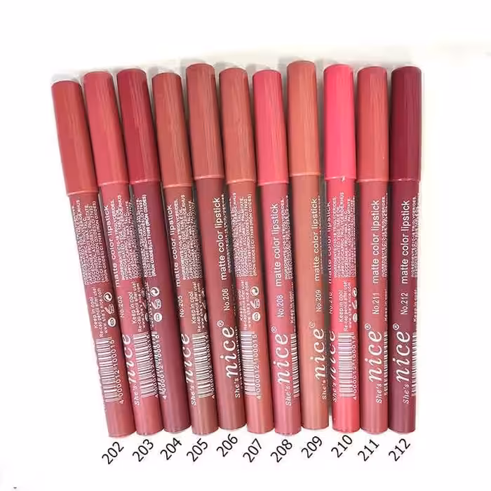 رژلب مدادی نایس 12 عددی – رنگ بندی مات