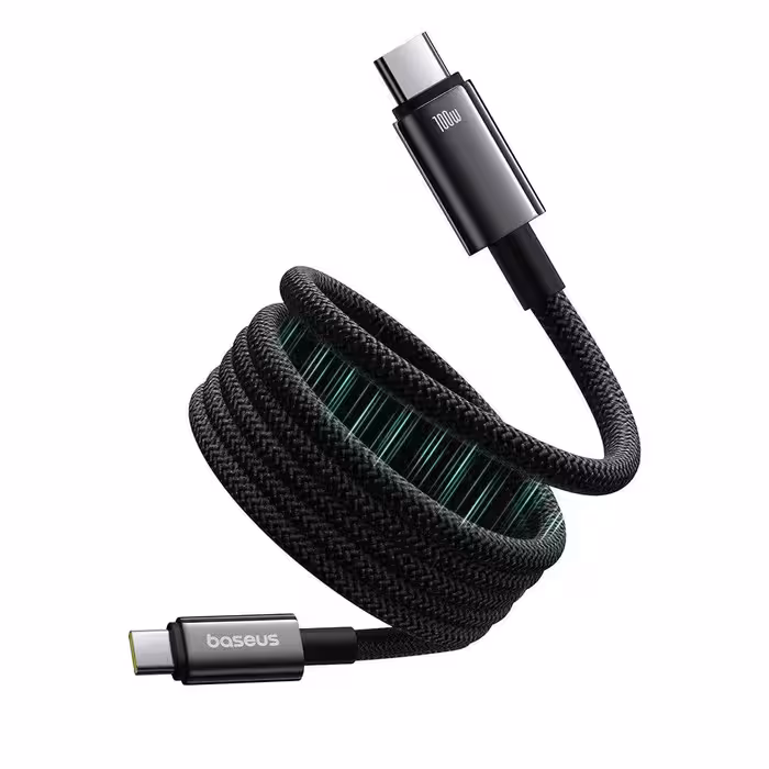 کابل USB-C بیسوس مدل Tungsten Gold Magnetic 100W طول 1 متر