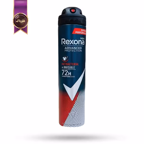 اسپری دئودورانت ضد تعریق مردانه رکسونا Rexona مدل آنتی باکتریال اینویزیبل Antibacterial Invisible حجم 200 میلی لیتر (اورجینال)