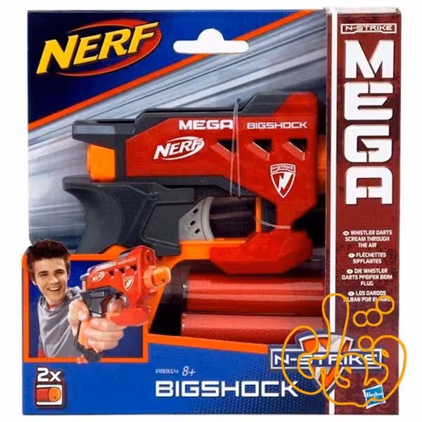 تفنگ نرف با تیرهای بزرگ مگا Nerf Bigshock A9314