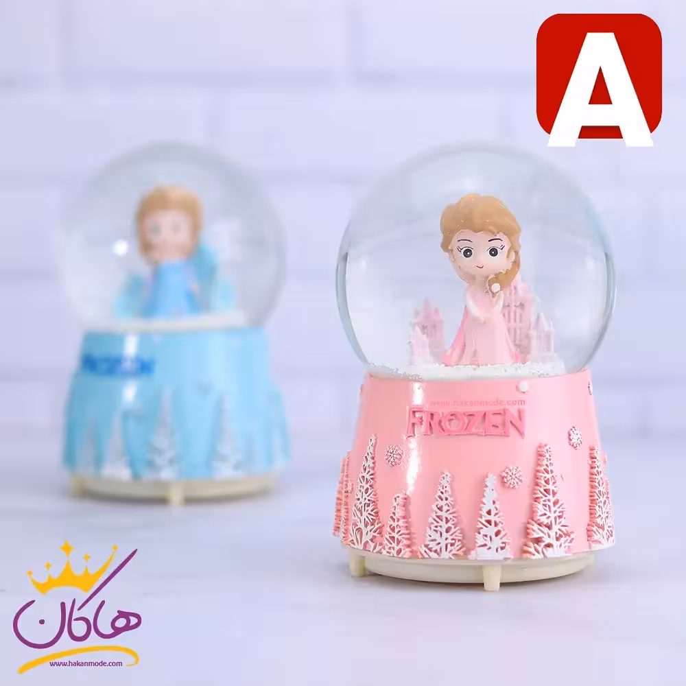 گوی موزیکال پمپی طرح فروزن صورتی