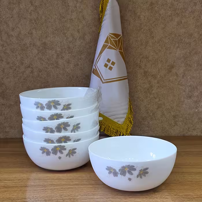 کاسه آبگوشت خوری شقایق طوسی مجموعه 6 عددی برند گلدن اپال