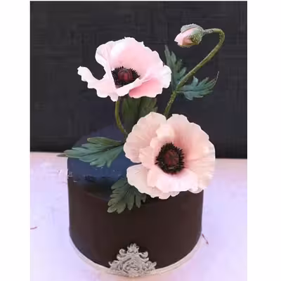 قالب فوندانت بهگز مدل گل شقایق مجموعه 3 عددی