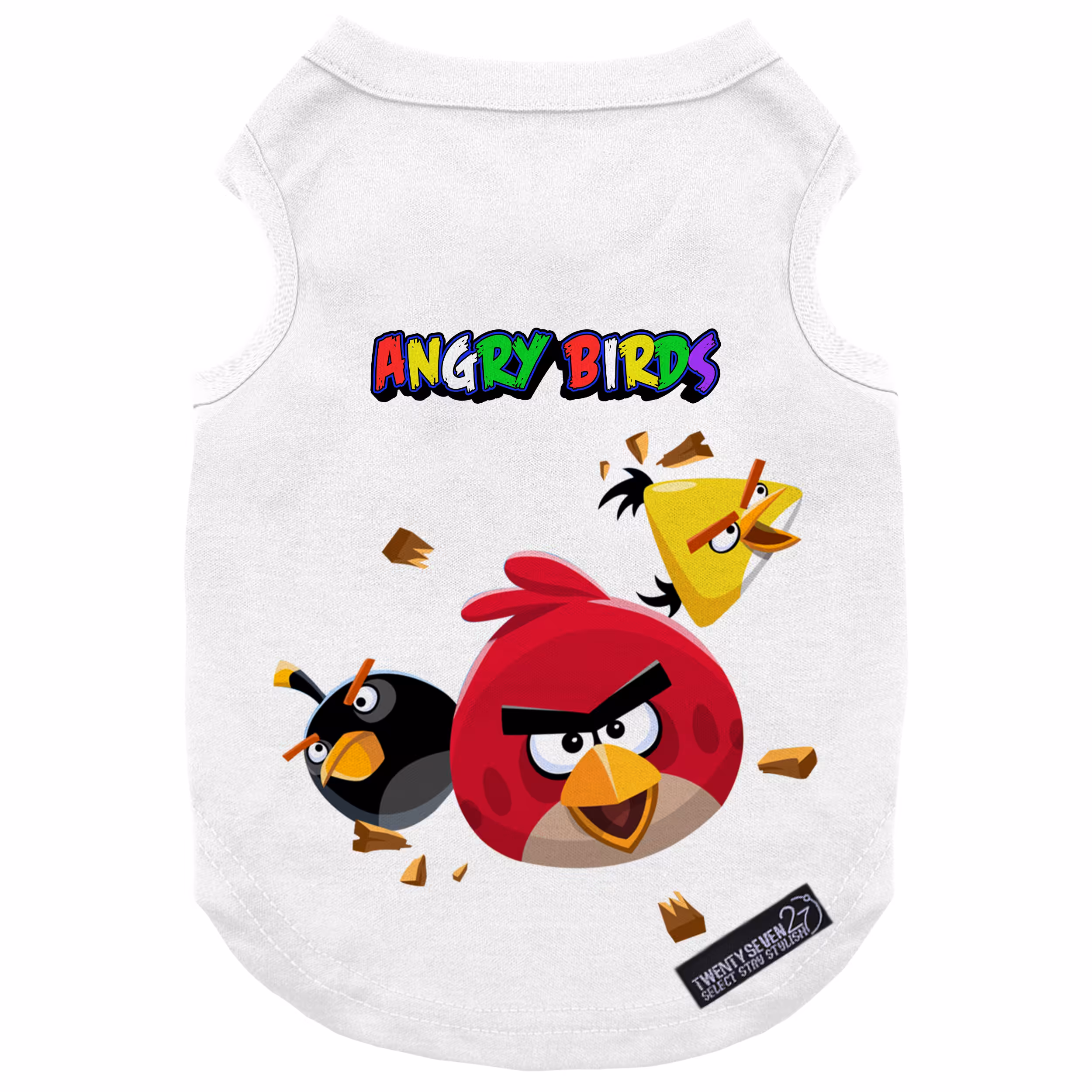 لباس سگ و گربه 27 طرح Angry Birds Fly کد MH366 سایز M
