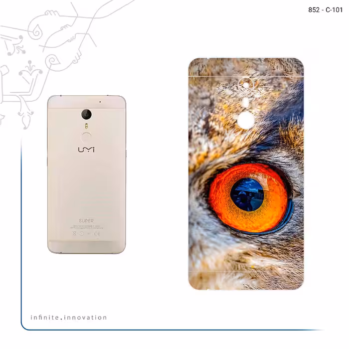 برچسب پوششی ماهوت مدل Owl eyes مناسب برای گوشی موبایل یومی Super