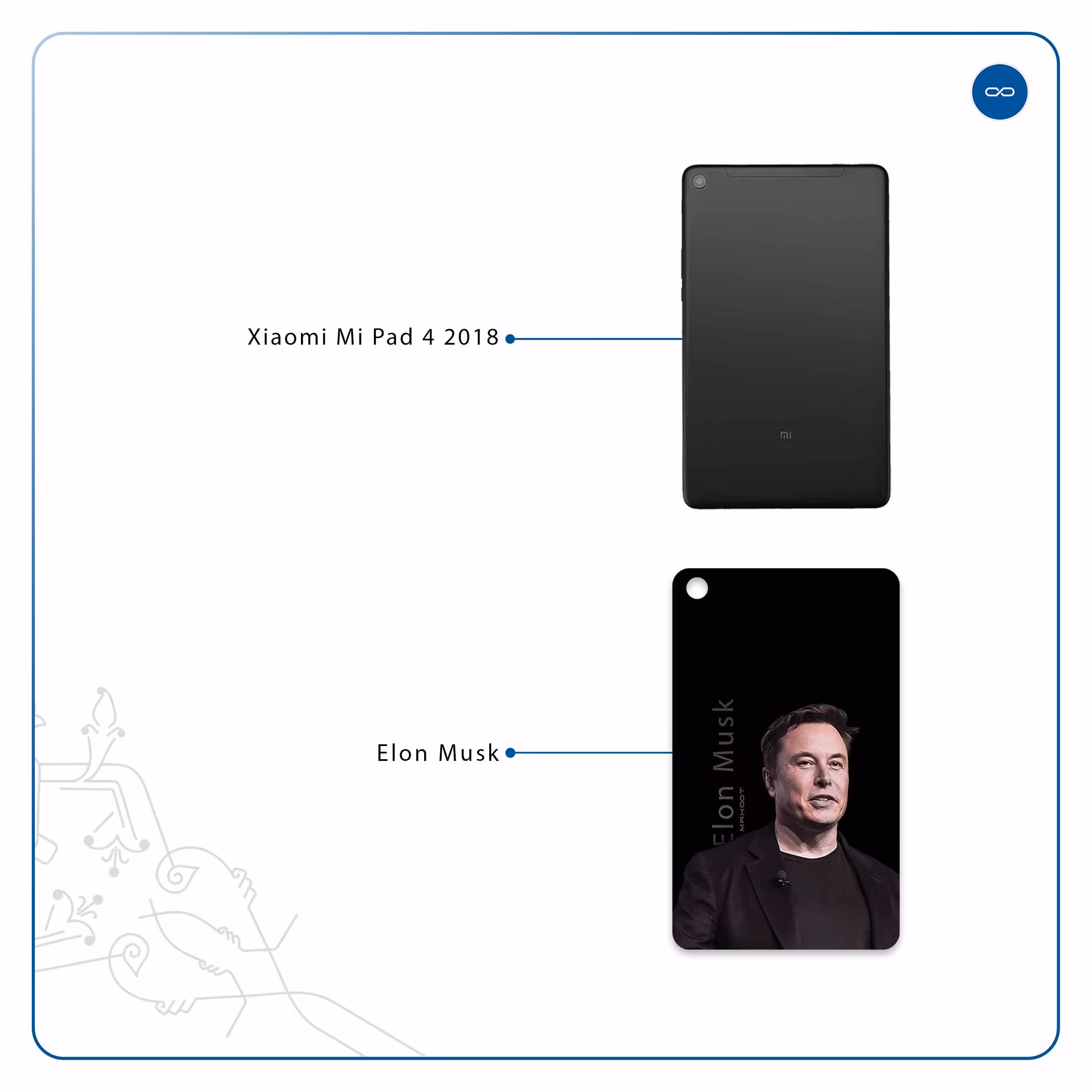 برچسب پوششی ماهوت مدل Elon Musk مناسب برای تبلت شیائومی Mi Pad 4 2018