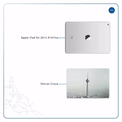 برچسب پوششی ماهوت مدل Tehran City مناسب برای تبلت اپل iPad Air 2013 A1474