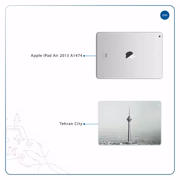 برچسب پوششی ماهوت مدل Tehran City مناسب برای تبلت اپل iPad Air 2013 A1474