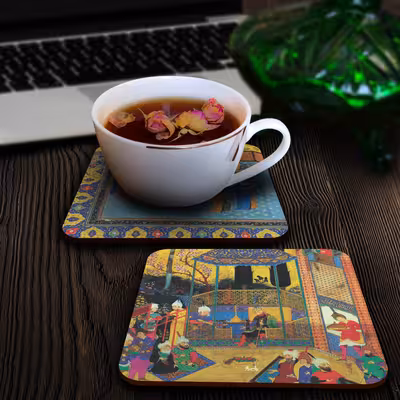 زیر لیوانی لوکسینو مدل شاهنامه کد ایران_2535 مجموعه 6 عددی