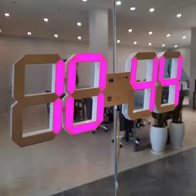 ساعت دیواری مدل دیجیتالی هامین RGB