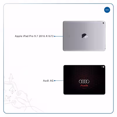 برچسب پوششی ماهوت مدل Audi AG مناسب برای تبلت اپل iPad Pro 9.7 2016 A1673