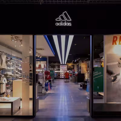 چراغ دیواری نئون دیزاین طرح Adidas-Text-BL_WHT
