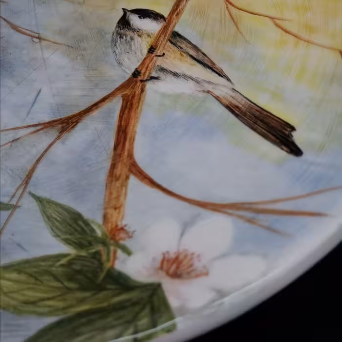 شیرینی خوری سرامیکی هیوا طرح شکوفه کد 11152808