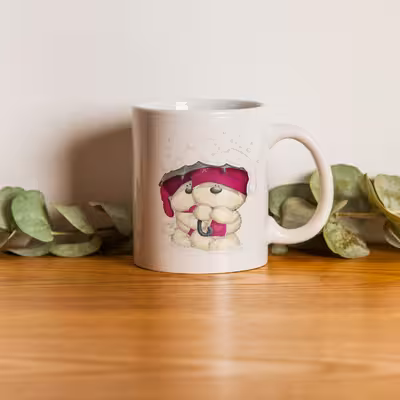 ماگ طرح زمستانی مدل خرس