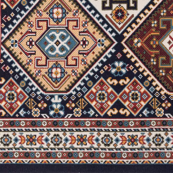 گلیم ماشینی دنیای فرش مدل مرجان