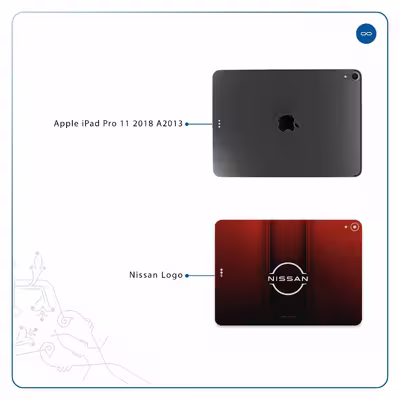 برچسب پوششی ماهوت مدل Nissan-Logo مناسب برای تبلت اپل iPad Pro 11 2018 A2013