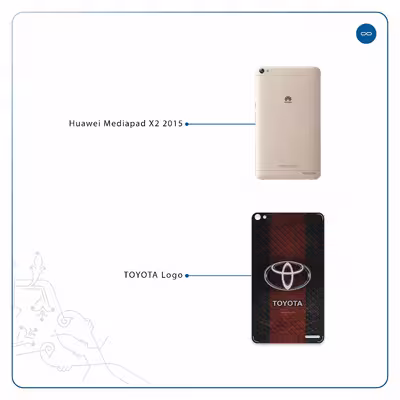 برچسب پوششی ماهوت مدل TOYOTA-Logo مناسب برای تبلت هوآوی Mediapad X2 2015