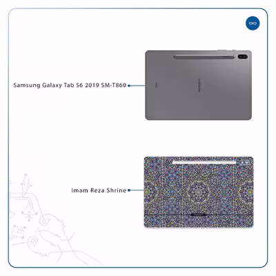 برچسب پوششی ماهوت مدل Iran-Tile6 مناسب برای تبلت سامسونگ Galaxy Tab S6 2019 SM-T860