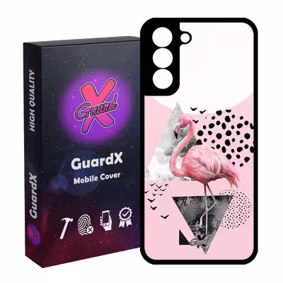 کاور گارد ایکس طرح Flamingo مدل Glass10066 مناسب برای گوشی موبایل سامسونگ Galaxy S21 FE