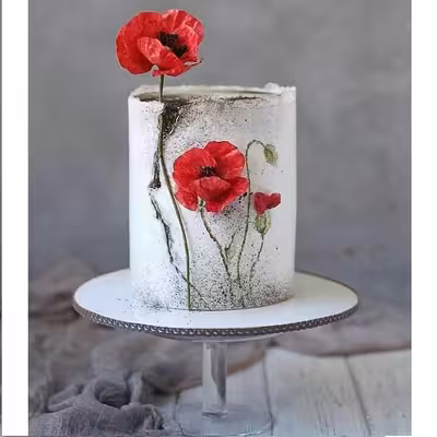 قالب فوندانت بهگز مدل گل شقایق مجموعه 3 عددی