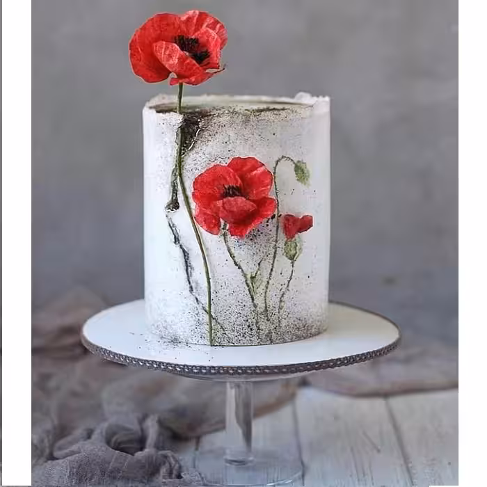 قالب فوندانت بهگز مدل گل شقایق مجموعه 3 عددی