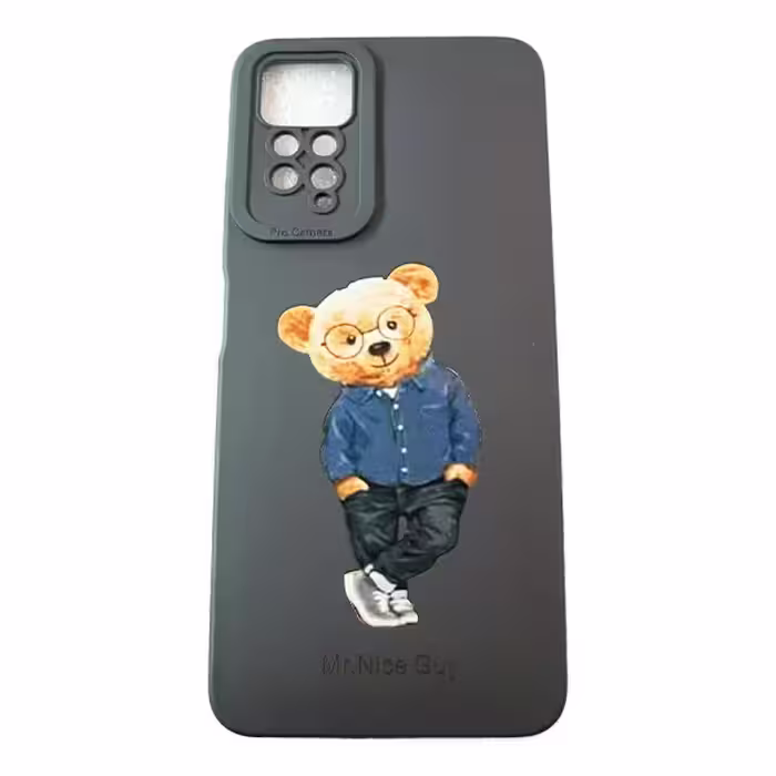 کاور مدل سیلیکونی طرح خرسی مناسب برای گوشی موبایل شیائومی Redmi note 11 pro