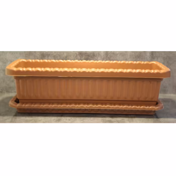 گلدان مدل پلاستیکی مستطیلی کد Go36-4 مجموعه 4 عددی