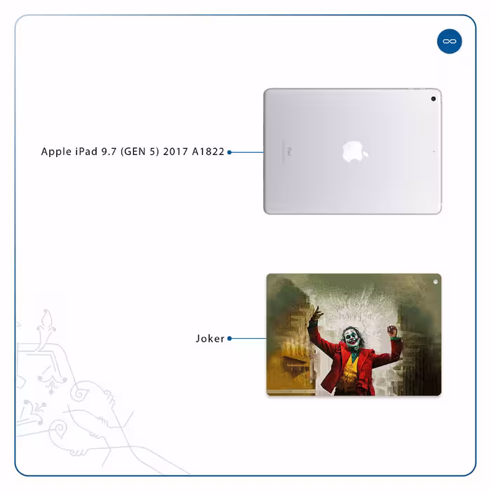 برچسب پوششی ماهوت مدل Joker مناسب برای تبلت اپل iPad 9.7 (GEN 5) 2017 A1822