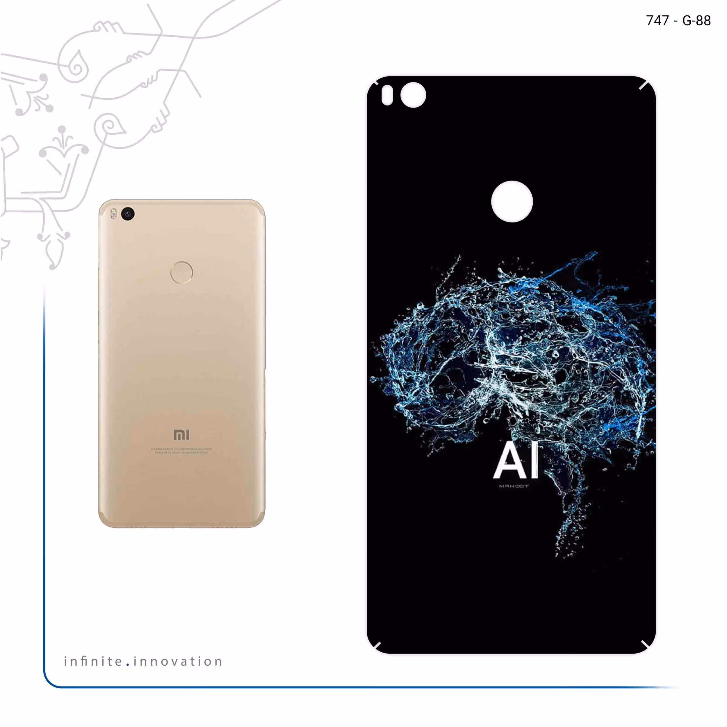 برچسب پوششی ماهوت مدل Artificial intelligence 2 مناسب برای گوشی موبایل شیائومی Mi Max 2