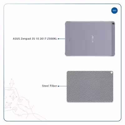 برچسب پوششی ماهوت مدل Steel-Fiber مناسب برای تبلت ایسوس Zenpad 3S 10 2017 Z500KL