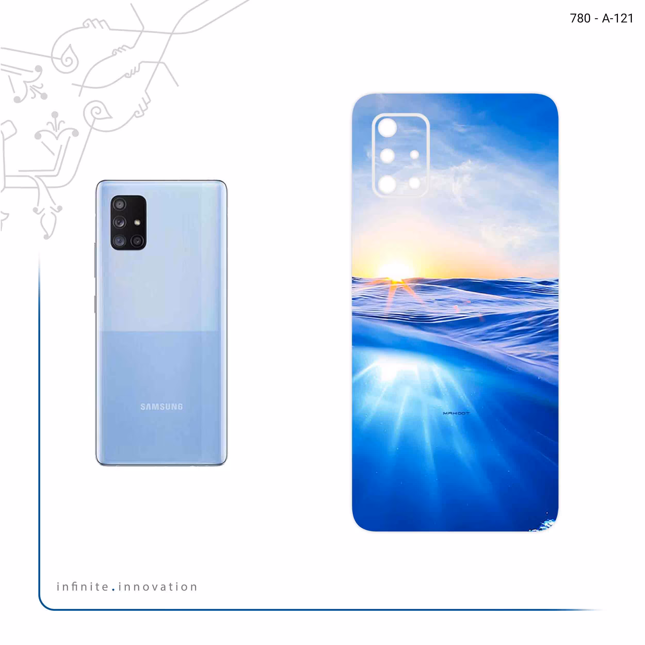 برچسب پوششی ماهوت مدل Ocean مناسب برای گوشی موبایل سامسونگ Galaxy A71 5G